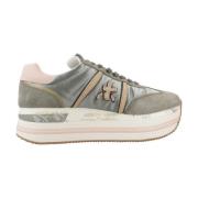 Premiata Platform Sneakers Green, Dam