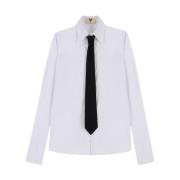 Aniye By Poplin-skjorta i collegestil White, Dam