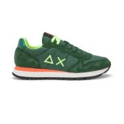 Sun68 Herr Sneakers med tekniskt tyg Green, Herr