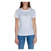 Calvin Klein Jeans Vit Bomull Rund Hals T-shirt Kvinnor White, Dam