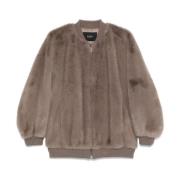 Seventy Grå Faux-Fur Dragkedja Jacka Gray, Dam