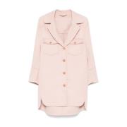 Ermanno Scervino Rosa ullkappa med knappfäste Pink, Dam