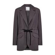 Co'Couture String Tie Blazer Gray, Dam