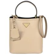 Prada Vintage Pre-owned Tyg prada-vskor Beige, Dam