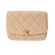 Chanel Vintage Pre-owned Laeder chanel-vskor Beige, Dam