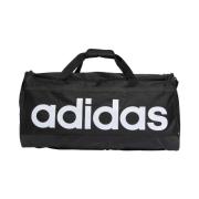 Adidas Svart/Vit Linjär Duffelväska Black, Unisex