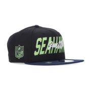 New Era Seattle Seahawks Platta Skärm Keps Black, Herr