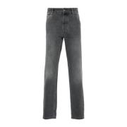 Brunello Cucinelli Grå Bomull Tapered Jeans Gray, Herr