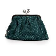 Max Mara Weekend Grön Rhinestone Clutch Väska Green, Dam