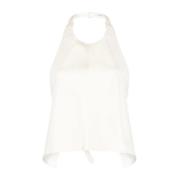 Wardrobe.nyc Ryggfri Halterneck Topp White, Dam