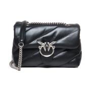 Pinko Svart Love Bag Puff Quiltat Läder Black, Dam