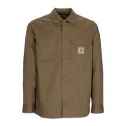 Carhartt Wip Långärmad Twill Skjorta med Knappstängning Brown, Herr