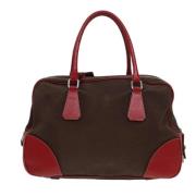 Prada Vintage Pre-owned Canvas resvskor Red, Dam