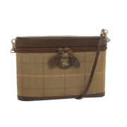 Burberry Vintage Pre-owned Canvas kuvertvskor Beige, Dam