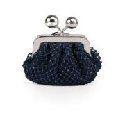 Max Mara Weekend Blå Rhinestone Clutch med Kedja Rem Blue, Dam