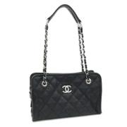 Chanel Vintage Pre-owned Laeder totevskor Black, Dam