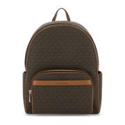 Michael Kors Stilren Printed Läder Bex Ryggsäck Brown, Dam