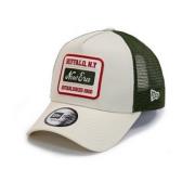 New Era Vit Script Patch Trucker Keps White, Herr