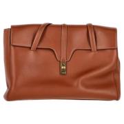 Celine Vintage Pre-owned Laeder handvskor Brown, Dam