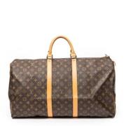 Louis Vuitton Vintage Pre-owned Belagd canvas handvskor Brown, Dam