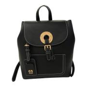 Love Moschino Svart rymlig ryggsäck med justerbara remmar Black, Dam