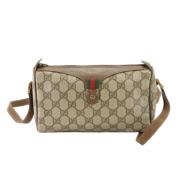 Gucci Vintage Pre-owned Belagd canvas gucci-vskor Brown, Dam