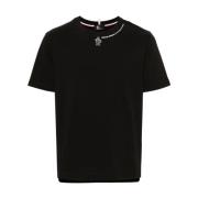 Moncler Logo Print Crew Neck T-shirt Black, Herr