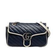 Gucci Vintage Pre-owned Laeder crossbodyvskor Blue, Dam