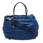 Prada Vintage Pre-owned Tyg prada-vskor Blue, Dam