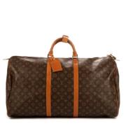 Louis Vuitton Vintage Pre-owned Belagd canvas handvskor Brown, Dam