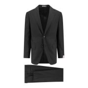 Corneliani Klassiskt Ullkostym Black, Herr