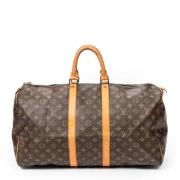 Louis Vuitton Vintage Pre-owned Belagd canvas handvskor Brown, Dam