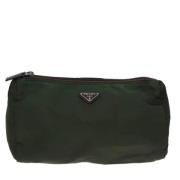 Prada Vintage Pre-owned Tyg kuvertvskor Green, Dam