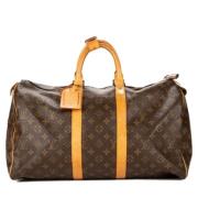 Louis Vuitton Vintage Pre-owned Belagd canvas handvskor Brown, Dam