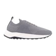 Kiton Perforerade tyg låg-topp sneakers Gray, Herr