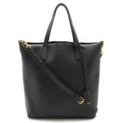 Yves Saint Laurent Vintage Pre-owned Laeder axelremsvskor Black, Dam