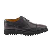 Testoni Mjuk Kalv Brogue Derby Sko Black, Herr