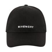 Givenchy Justerbar bomullskeps med broderad logga Black, Herr