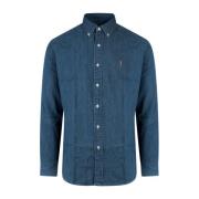 Polo Ralph Lauren Denim Skjorta med Broderad Logotyp Blue, Herr