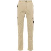 Stone Island Beige Cargo Byxor Twilltyg Beige, Herr