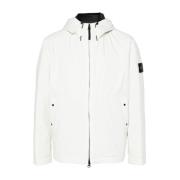 Stone Island Vit Vattentät Vindtät Jacka White, Herr