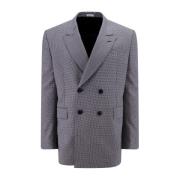 Alexander McQueen Ull Pied de Poule Blazer Black, Herr