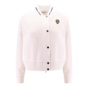 Brunello Cucinelli Sweatshirt med dragkedja och tryckknappar Pink, Dam