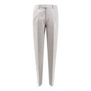 Brunello Cucinelli Bomull Ull Byxor Dragkedja Knapp Italien Gray, Herr