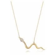 Nialaya Snake Necklace Yellow, Dam