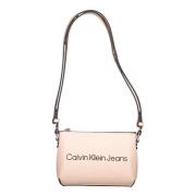 Calvin Klein Rosa Axelväska med Dragkedja Pink, Dam