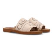 Chloé Blushy Beige Woody Sandaler Beige, Dam