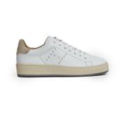 Hogan Vita lädersneakers med nitar White, Dam