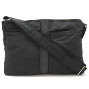 Hermès Vintage Pre-owned Nylon axelremsvskor Black, Dam