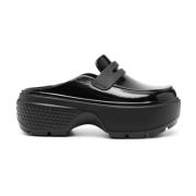 Crocs Svarta Penny Slot Sandaler Black, Dam